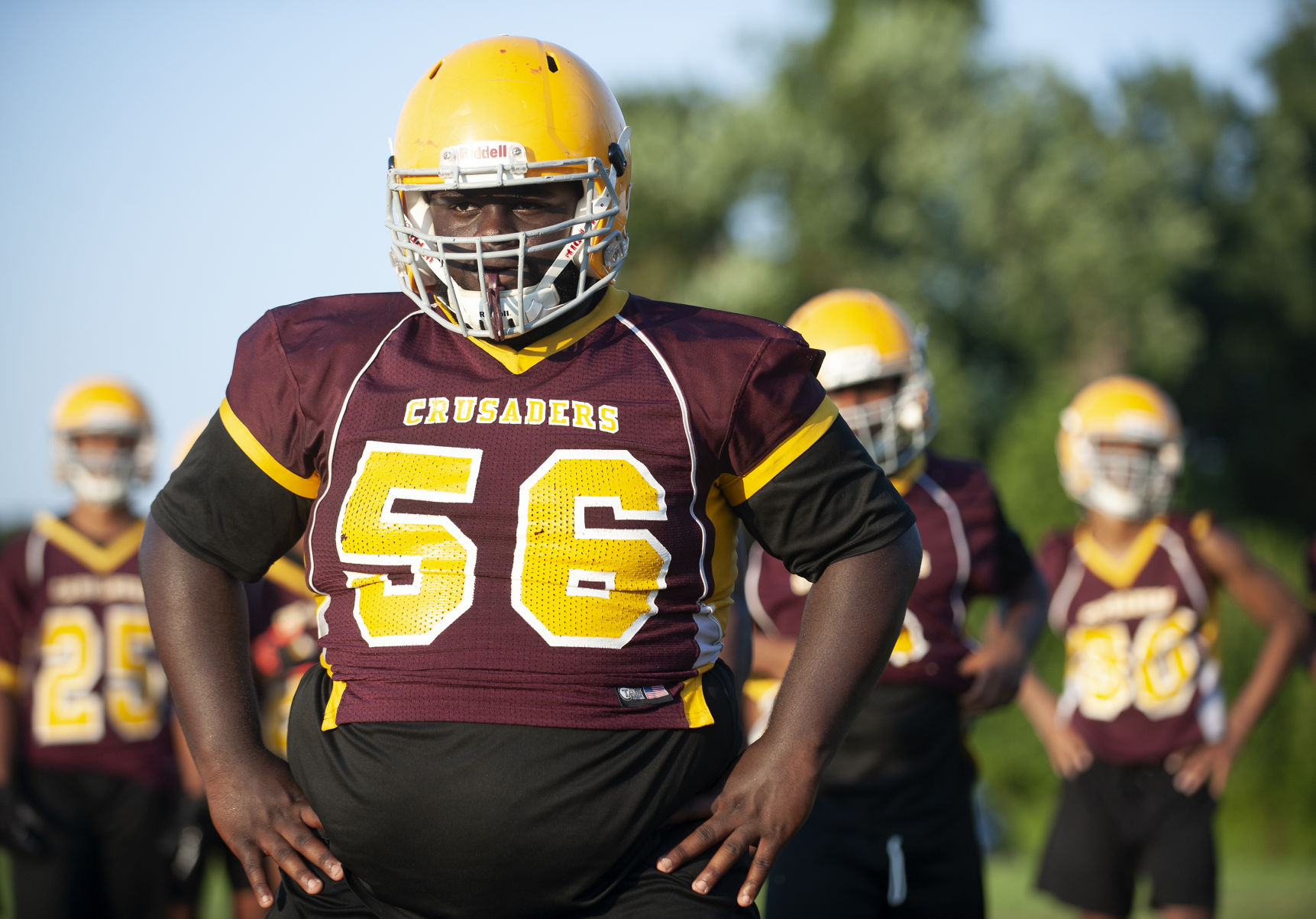Lutheran North football practice
